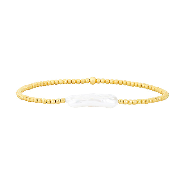 2MM Signature Bracelet with Pearl Bar – Karen Lazar Design