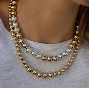 The Graduated Signature Necklace-Necklaces-Karen Lazar Design-16-18"-Yellow Gold-Karen Lazar Design