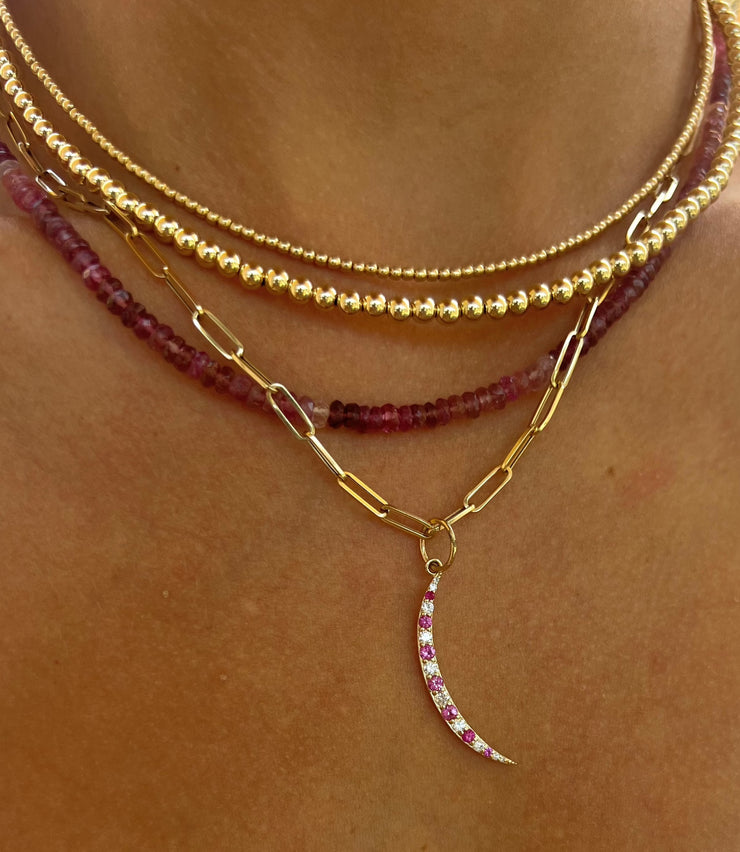 4MM Signature Beaded Necklace-Necklaces-Karen Lazar Design-13-15"-Yellow Gold-Karen Lazar Design