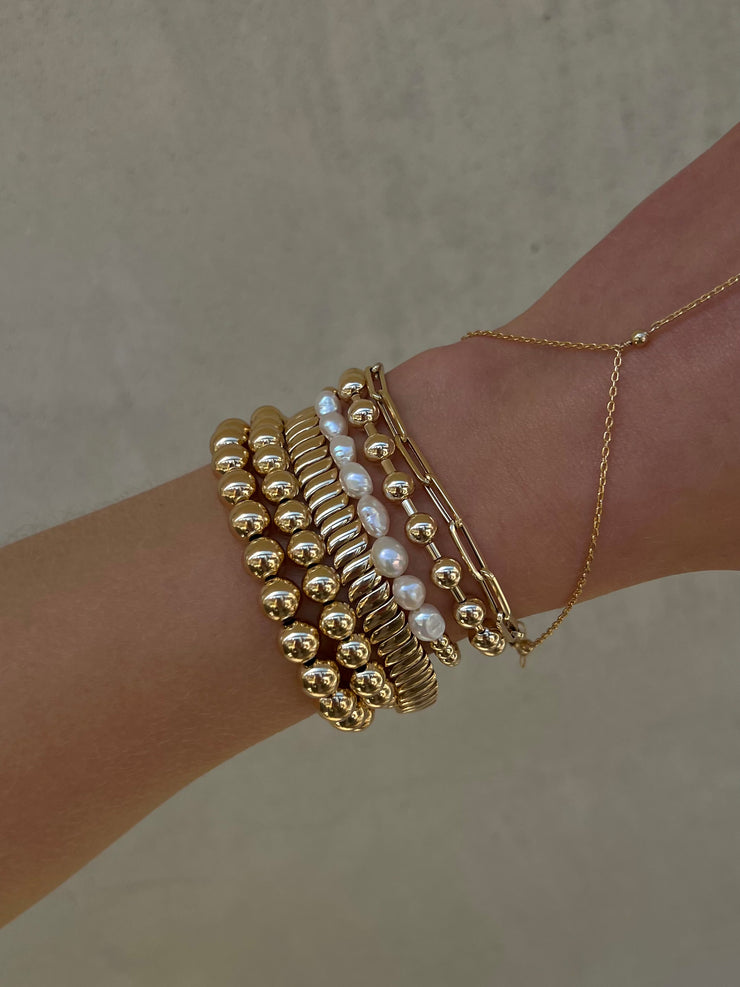 4MM Signature Bracelet with Baroque Pearls-Karen Lazar Design-5.75-Karen Lazar Design