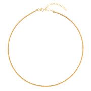 2MM Signature Beaded Necklace-Necklaces-Karen Lazar Design-13-15"-Yellow Gold-Karen Lazar Design