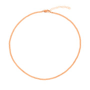 3MM Signature Beaded Necklace-Necklaces-Karen Lazar Design-13-15"-Rose Gold-Karen Lazar Design
