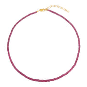 Pink Sapphire Necklace-Gold Filled Bracelet-Karen Lazar Design-14-16"-Karen Lazar Design