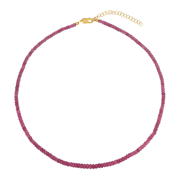 Pink Sapphire Necklace-Gold Filled Bracelet-Karen Lazar Design-14-16"-Karen Lazar Design