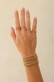 2MM Signature Ring with a Single Pearl-Karen Lazar Design-3-Yellow Gold-Karen Lazar Design