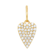 14k Diamond Heart Necklace Charm