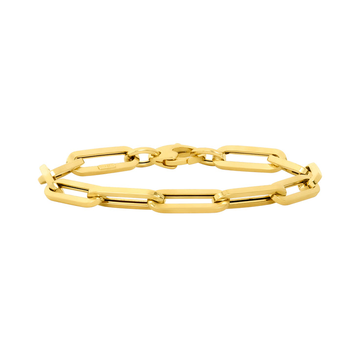 14K Yellow Gold Large Link Bracelet Fine Jewelry