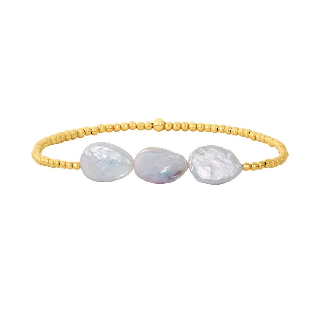 2MM Signature Bracelet with 3 Pear Pearls – Karen Lazar Design