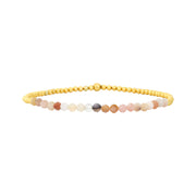 2MM Signature Bracelet with Mixed Natural Opal Yellow Gold Filled Bracelet