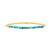 2MM Signature Bracelet with Mixed Turquoise-Karen Lazar Design-5.75-Yellow Gold-Karen Lazar Design