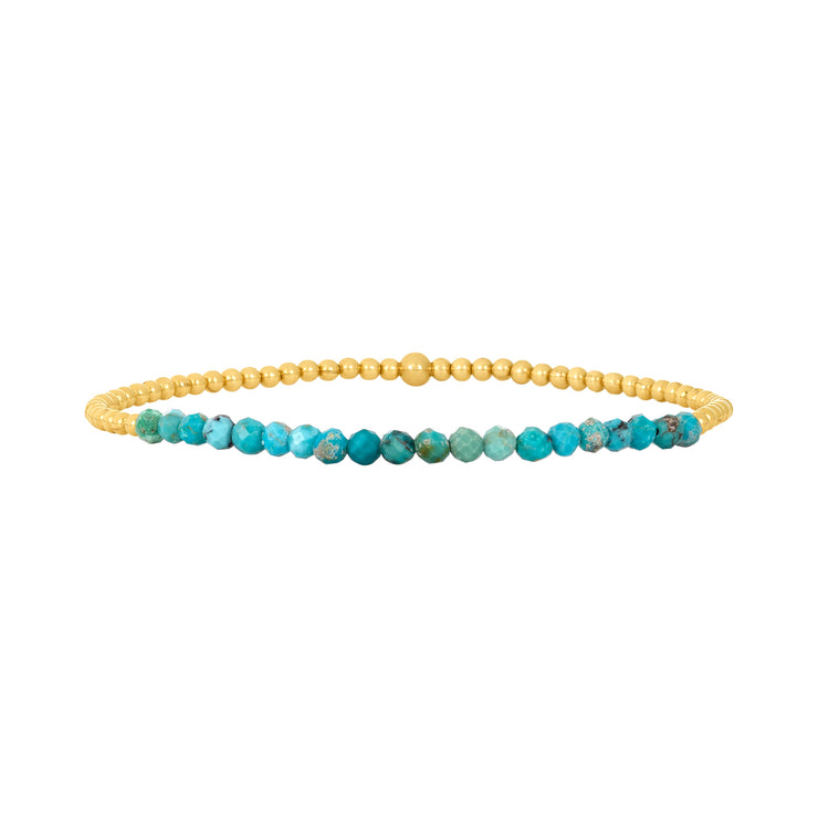2MM Signature Bracelet with Mixed Turquoise