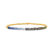 2MM Signature Bracelet with River Sapphire Ombré-Karen Lazar Design-5.75-Yellow Gold-Karen Lazar Design