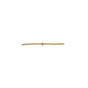 2MM Signature Bracelet with Large 14K Gold Rondelle Pattern Gold Filled Bracelet