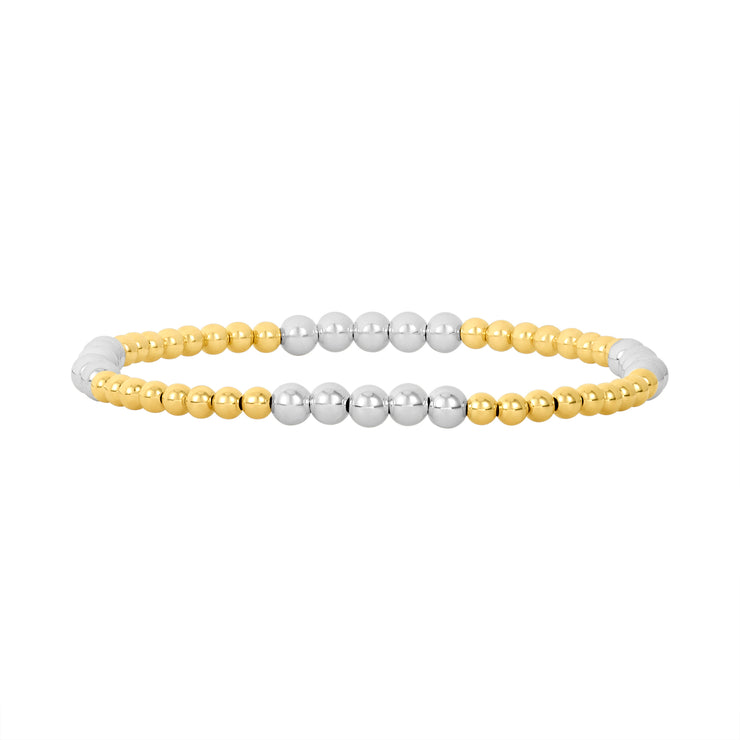 3MM Yellow Gold Filled Bracelet with 4MM Sterling Silver signature bracelet