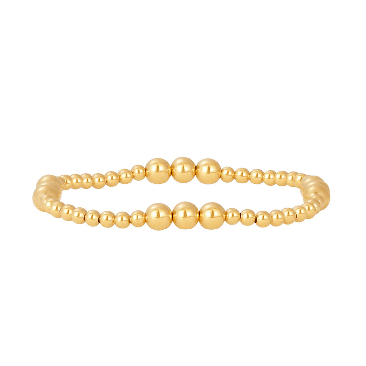 3 & 5mm Pattern Signature Bracelet-signature bracelet-Karen Lazar Design-5.75-Yellow Gold-Karen Lazar Design