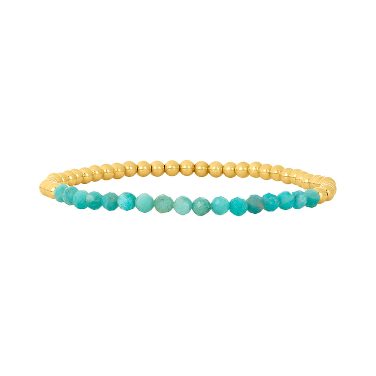 3MM Signature Bracelet with Amazonite-Karen Lazar Design-5.75-Yellow Gold-Karen Lazar Design