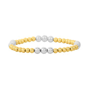 4MM Yellow Gold Filled Bracelet with 5MM Sterling Silver signature mixed metal bracelets
