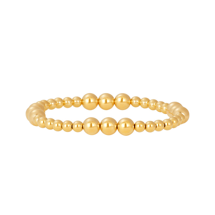 4 & 6mm Pattern Signature Bracelet-signature bracelet-Karen Lazar Design-5.75-Yellow Gold-Karen Lazar Design