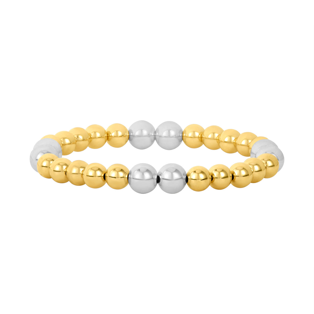 Corrugated gold filled beads and sterling silver bracelet – MORGANandME  Designs