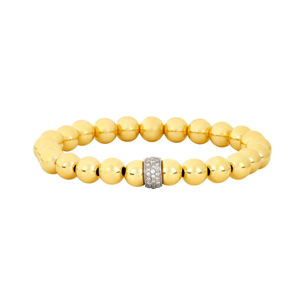 7MM Signature Bracelet with Sterling Silver Oxidized Diamond