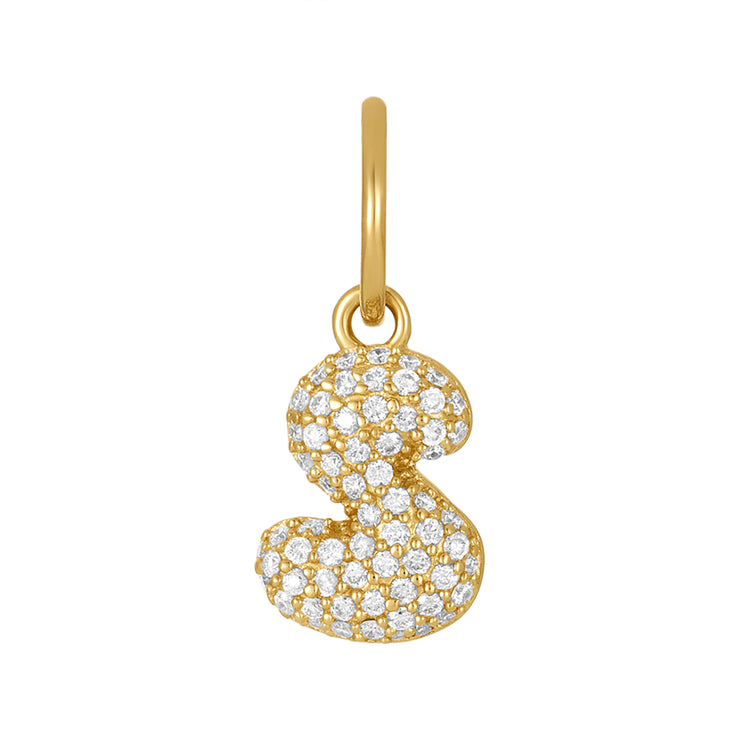 Bubble Diamond Alphabet Charm-Karen Lazar Design-S-Karen Lazar Design