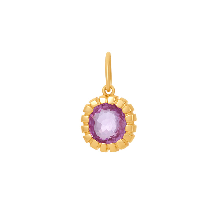 Embellished Pink Sapphire Charm