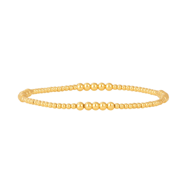 2 & 3mm Pattern Signature Bracelet-signature bracelet-Karen Lazar Design-5.75-Yellow Gold-Karen Lazar Design