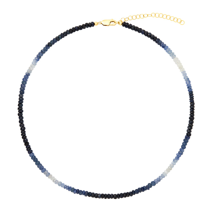 Blue Sapphire Ombré Necklace Gold Filled Bracelet