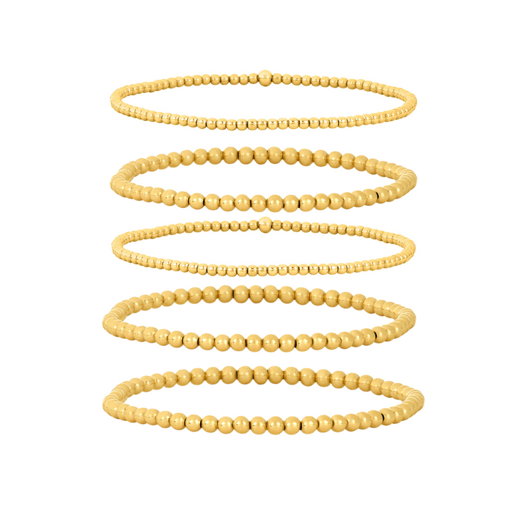 The Petite Stack Yellow Gold Filled Bracelet