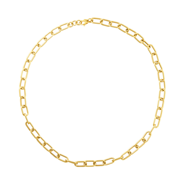 14K Gold Chunky Link Chain Necklace-Necklaces-Karen Lazar Design-24"-Yellow Gold-Karen Lazar Design
