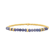 December Tanzanite and Rondelle Bracelet-Gold Filled Bracelet-Karen Lazar Design-5.75-Karen Lazar Design