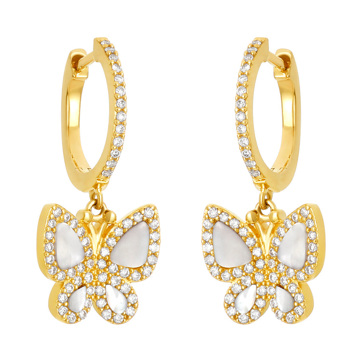 Diamond Butterfly Earrings-Karen Lazar Design-Karen Lazar Design