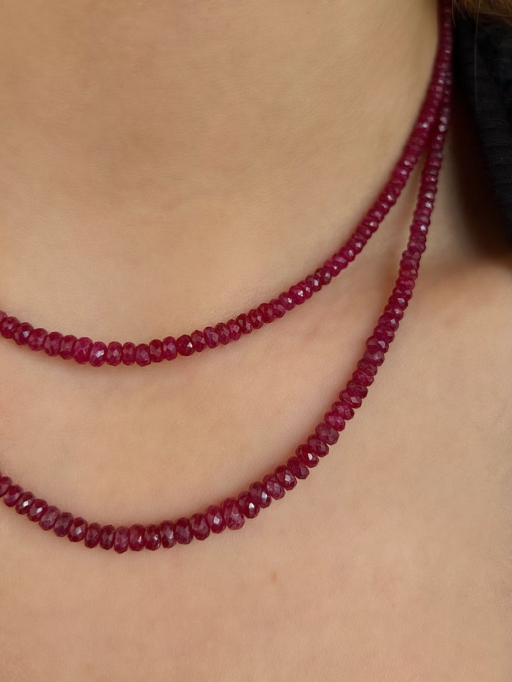 Ruby Necklace-Gold Filled Bracelet-Karen Lazar Design-14-16"-Ruby-Karen Lazar Design