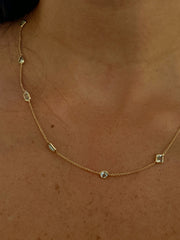 Aquamarine by the Yard Necklace Fine Jewelry