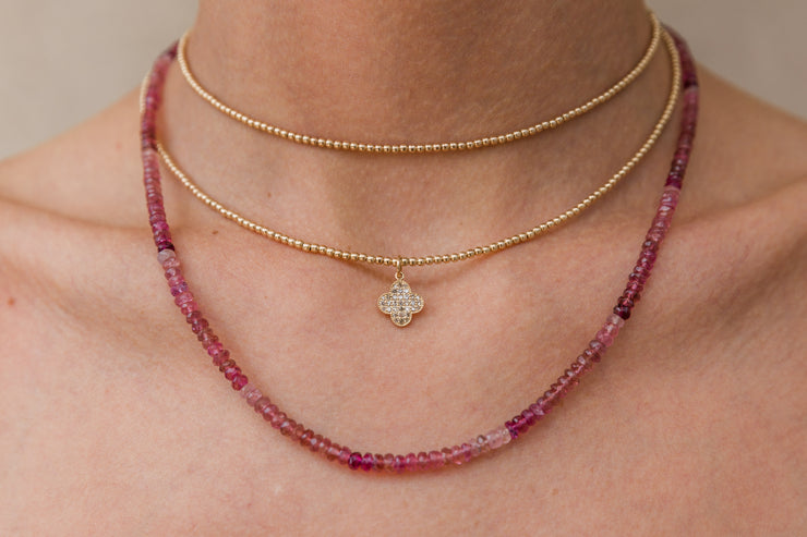 Sweet Rose Ombré Necklace-Gold Filled Bracelet-Karen Lazar Design-14-16"-Karen Lazar Design