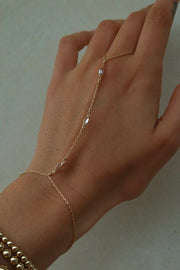 The Embrace Hand Chain-Karen Lazar Design-White Topaz-Karen Lazar Design