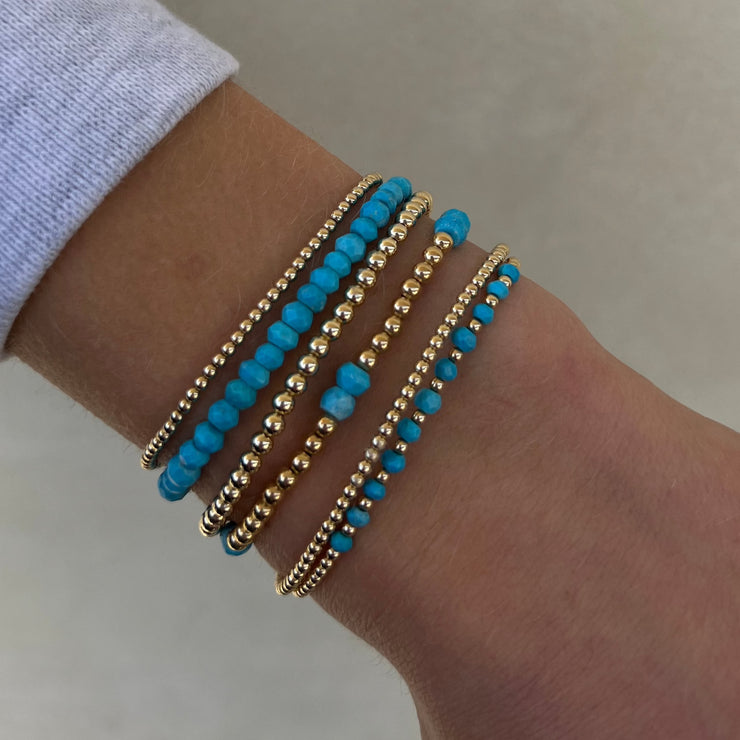 2MM Signature Bracelet with Classic Turquoise Gold Pattern-Yellow Gold Filled Bracelet-Karen Lazar Design-5.75-Yellow Gold-Karen Lazar Design