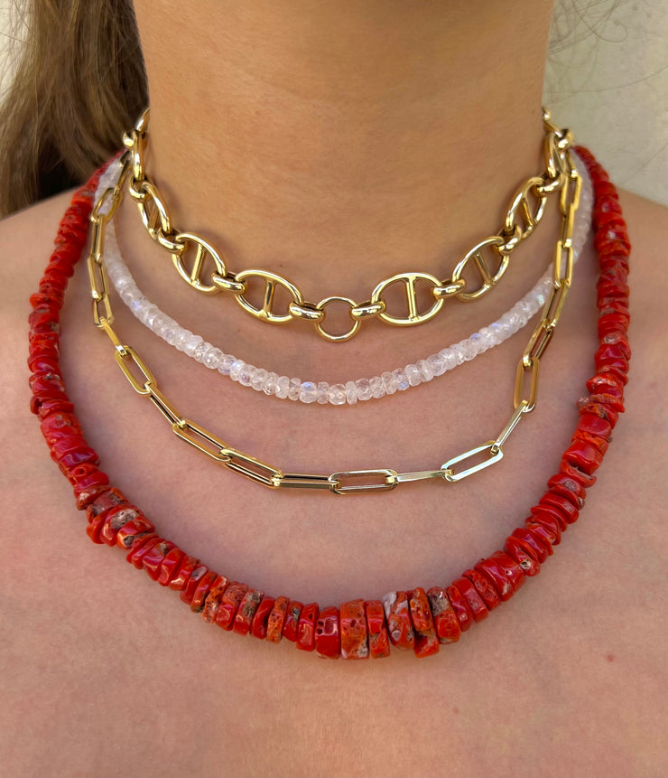 Heishi Coral Necklace-Necklaces-Karen Lazar Design-20-22"-Karen Lazar Design