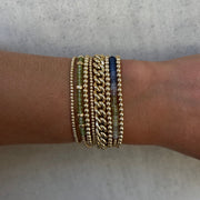 2MM Signature Bracelet with River Sapphire Ombré-Karen Lazar Design-5.75-Yellow Gold-Karen Lazar Design
