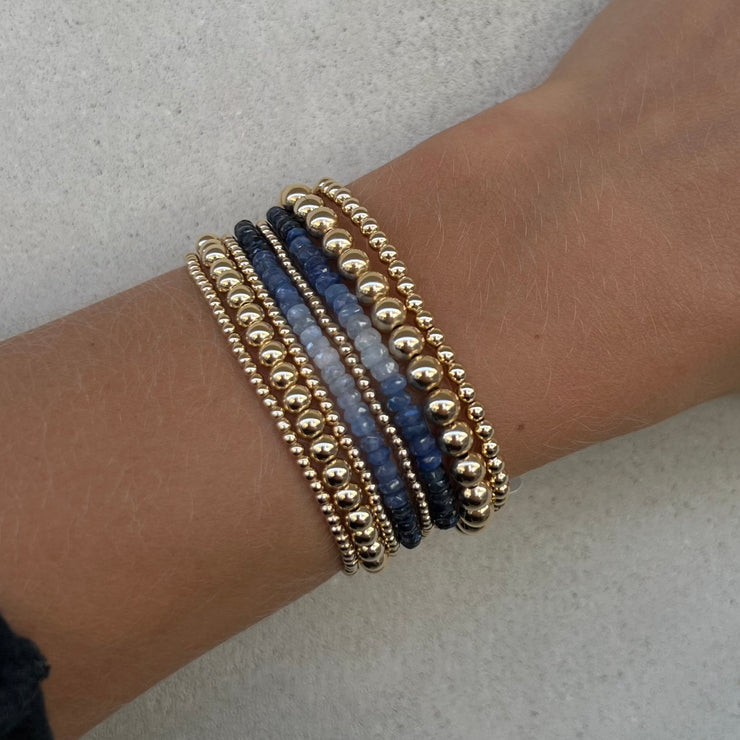 2MM Signature Bracelet with Blue Sapphire Ombré