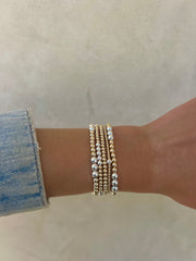 The Mixed Metal Stack Yellow Gold Filled Bracelet