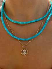 Sleeping Beauty Turquoise Necklace-Gemstone Necklace-Karen Lazar Design-14-16"-Karen Lazar Design