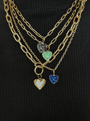 Heirloom Inspired Pave Diamond Heart Charm-Karen Lazar Design-Karen Lazar Design