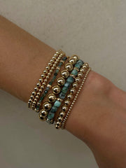 May Emerald and Rondelle Bracelet Gold Filled Bracelet