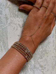 5mm Signature Bracelet with 14k Marquise Diamond Rondelle