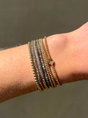 2MM Signature Bracelet with Labradorite Gold Filled Bracelet