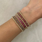 2MM Signature Bracelet with Pink Sugar Ombré Gold Pattern Gold Filled Bracelet