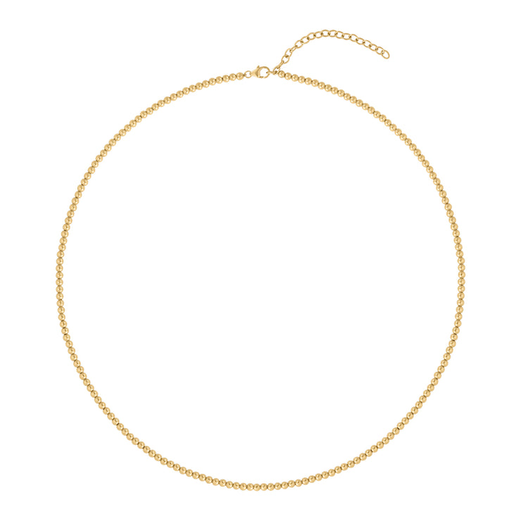 4MM Signature Beaded Necklace-Necklaces-Karen Lazar Design-13-15"-Yellow Gold-Karen Lazar Design