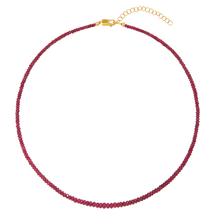 Ruby Necklace Gold Filled Bracelet