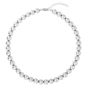 10MM Signature Beaded Necklace Sterling Silver
